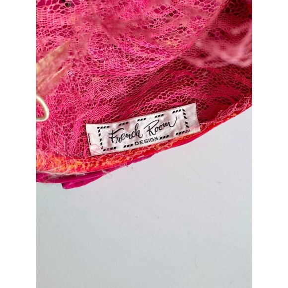 Vintage FRENCH ROOM Fuchsia Pink Velvet Pleated Bow Turban Juliet Hat - Picture 15 of 16